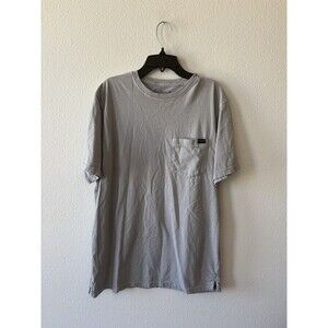 Fish Hippie Co. Men's Short Sleeve Gray Pocket T-Shirt Size Medium